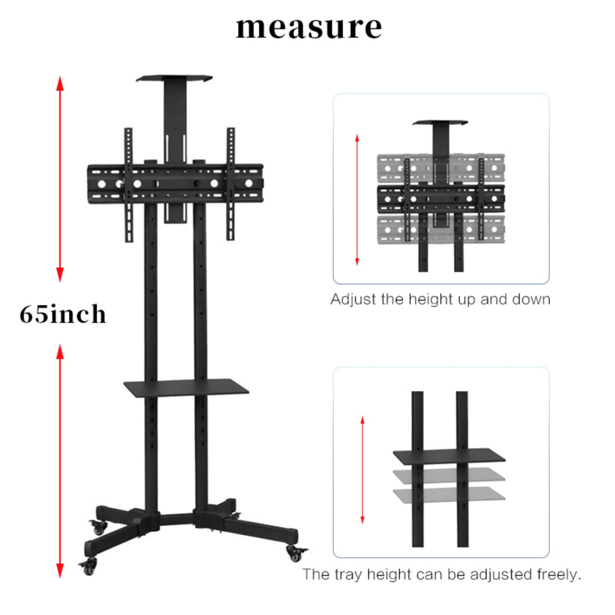 32 - 55" LED TV Cart trolley Stand Portable with wheels