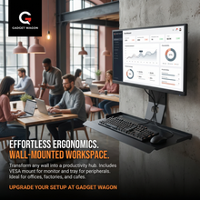 Gadget Wagon 13-27 Inches Monitor & Keyboard Wall Mount with Cable Management free shipping