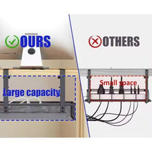 Gadget Wagon Cable Management Tray Organizer Under Desk Office and Home No Drill Metal, Black Free shipping