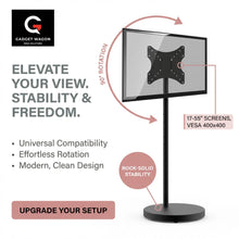 TV Stand 17–55 Inch Screens Free-Standing Cart | Metal | 90° Rotation | VESA 400×400 Free Shipping