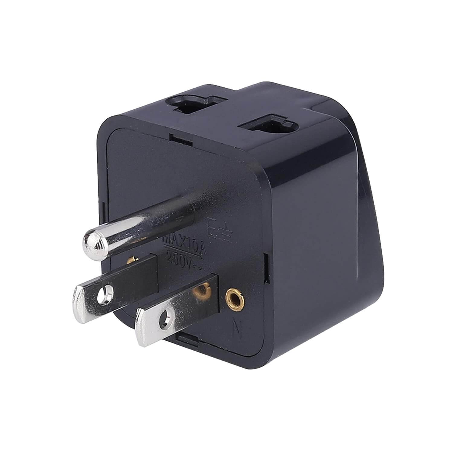 Travel Adapter Converts Indian Plugs to US, Canada, Japan & More (Type B) free shipping