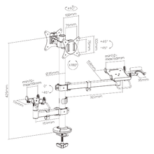 Lumi PMM 02 SD POS Mounting Solution for Dual Screens Pole Mount Stand For POS & Commercial Display System free shipping
