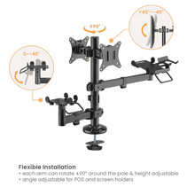 Lumi PMM 02 SD POS Mounting Solution for Dual Screens Pole Mount Stand For POS & Commercial Display System free shipping