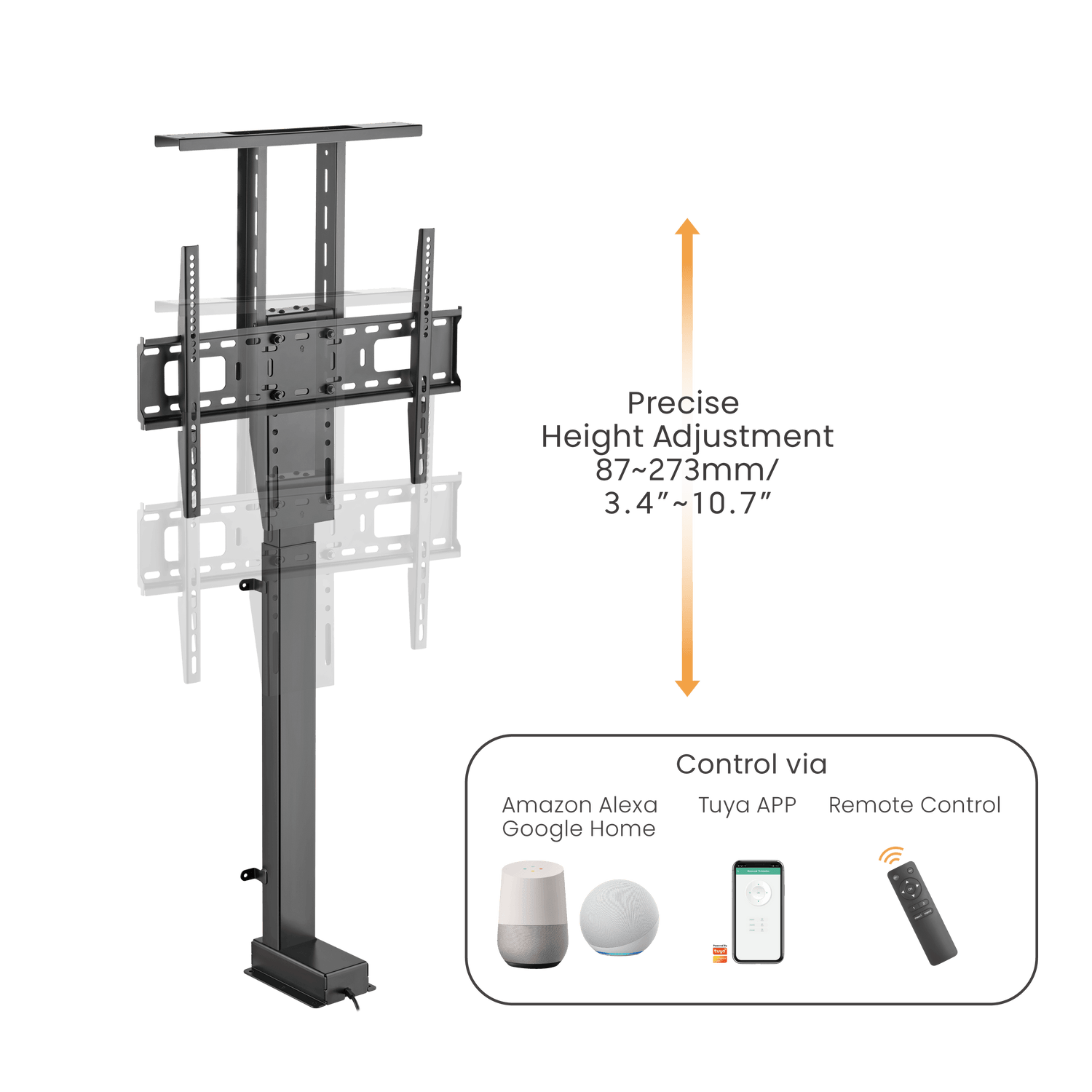 Lumi 32 - 80 inch Motorized LED TV Lift Stand (Vertical) LP66E-46ML FREE SHIPPING