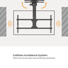Large Smart Motorised TV Ceiling Mount with Swivel Design & Double Stud Installation Option PLB-M0748DS