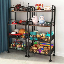 Gadget Wagon Microwave Oven Rack Metal Kitchen Trolley Cart – 4 Tier Movable Storage Organizer free shipping