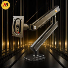 NB  17-32 inch Monitor Desk Spring Arm 360 Degree Movement Heavy Duty 2-9 kgs Load Capacity (Black, Single Arm)