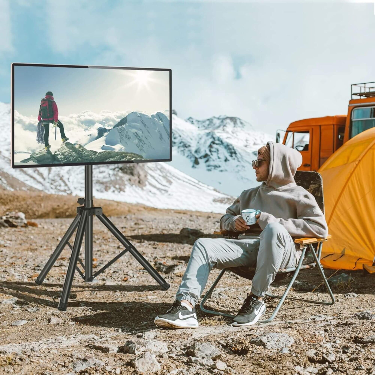 Gadget Wagon TV Stand Tripod 3-6ft Up to 55" 35kg VESA 400x400mm free shipping
