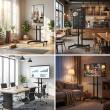 42–85 Inch TV Cart with Wheels for LED LCD TVs | Portrait & Landscape Rotation | VESA 600×400 mm | Heavy Duty Mobile TV Stand | 50 kg Load Capacity