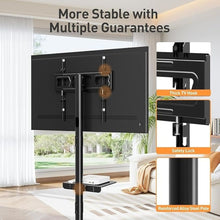 Gadget Wagon Mobile TV Stand for 23-60 Inch Flat Screen TVs, Tilt TV Cart with Adjustable Shelf & Locking Wheels, Rolling TV Floor Stand Max VESA 400x400mm, Portable TV Stand Holds Up to 77lbs. free shipping