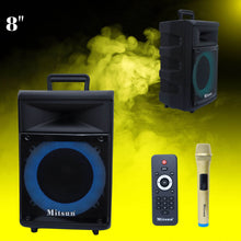 8 Inches Portable Bluetooth Speaker with Wireless Mic