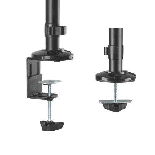 Gadget Wagon 22 - 32" monitor mount Pole held floating sit-stand desk converter with single DWS20-C01 Free Shipping
