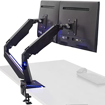 LED monitor desk arms 17 27 20 22 24 21.5" single dual quad 6 3 monitor arms desk standing table top clamp type grommet gas spring strut manual cable management work from home multiple universal vesa 75 * 75 mm, 100 * 100 mm nb f80 f160 f400 three