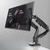 Gas Spring Dual Monitor Desk Arm 17 - 27 Inches F160 NB Stand Mount