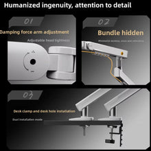 NB Ergonomic 17-32 inch Monitor Desk Arm 360 Degree Movement Heavy Duty 2-9 kgs Load Capacity Silver free shipping