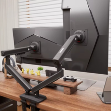 Gadget Wagon Monitor Arm with Laptop Tray | Adjustable Desk Mount for 17-32” Monitors & Up to 16” Laptops | Dual Screen Ergonomic Setup, free shipping