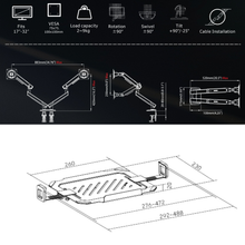 Gadget Wagon Monitor Arm with Laptop Tray | Adjustable Desk Mount for 17-32” Monitors & Up to 16” Laptops | Dual Screen Ergonomic Setup, free shipping