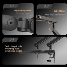 Gadget Wagon 17-32” Monitor Desk Arm with Laptop Tray | 360° Swivel & Tilt Heavy Duty Stand, free shipping