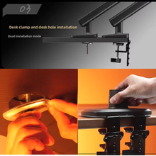 Gadget Wagon 17-32” Monitor Desk Arm with Laptop Tray | 360° Swivel & Tilt Heavy Duty Stand, free shipping