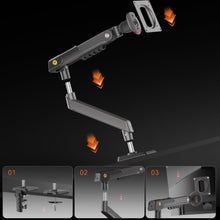 Ergonomic Spring Monitor Arm for 17–32 Inch Monitors|2–9 kg Capacity|Full Motion Desk Mount with Tilt, Swivel & Cable Management|Black|free shipping
