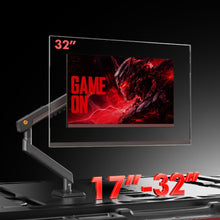 Ergonomic Spring Monitor Arm for 17–32 Inch Monitors|2–9 kg Capacity|Full Motion Desk Mount with Tilt, Swivel & Cable Management|Black|free shipping