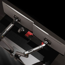 Dual Monitor Arm|Mechanical Spring|Full Motion|Desk Clamp|17–32 Inch|VESA 75×75/100×100 mm|2–9 kg per Arm|Black, free shipping