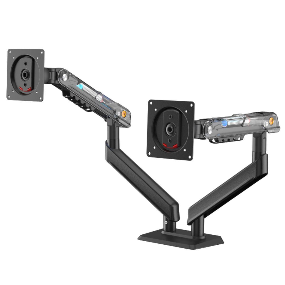 Dual Monitor Arm|Mechanical Spring|Full Motion|Desk Clamp|17–32 Inch|VESA 75×75/100×100 mm|2–9 kg per Arm|Black, free shipping