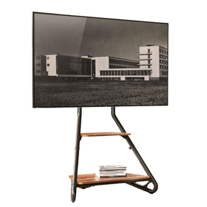 Lumi 37-75 inches Bauhaus Style Corner TV Stand with 2-Tier Wood Shelves FS40-46T free shipping