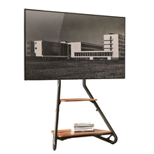 Lumi 37-75 inches Bauhaus Style Corner TV Stand with 2-Tier Wood Shelves FS40-46T free shipping