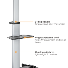 37-86 inches Professional Aluminum TV Cart with Height Adjustment White FS44-46TW 