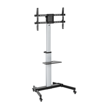 37-86 inches Professional Aluminum TV Cart with Height Adjustment White FS44-46TW 