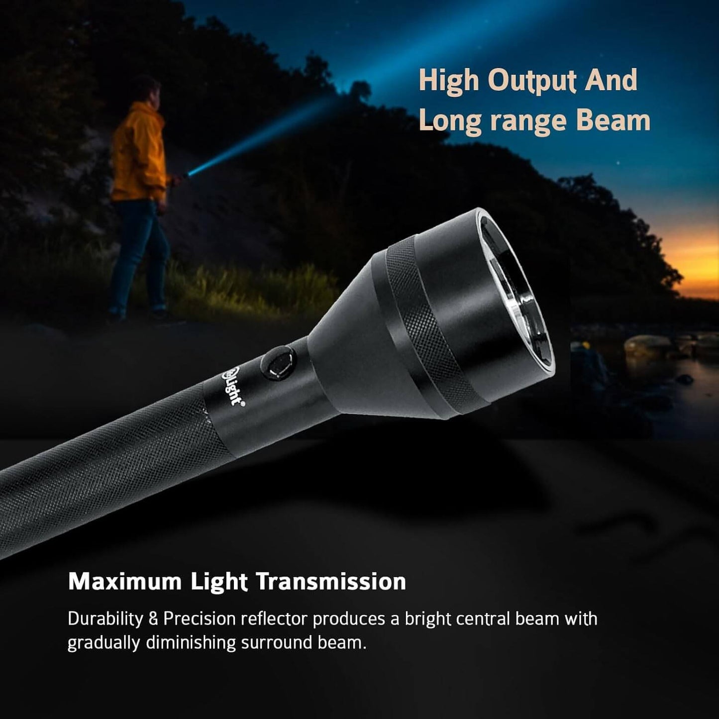 MR. LIGHT - COBRA LED FLASH LIGHT GT8, Latest Cobra LED Rechargeable Flashlight, Torch Ideal For Outdoor Activities, Hiking And Camping ,USB Charging Function,4 Hours Run Time Coverage, 3000 Meters, free shipping