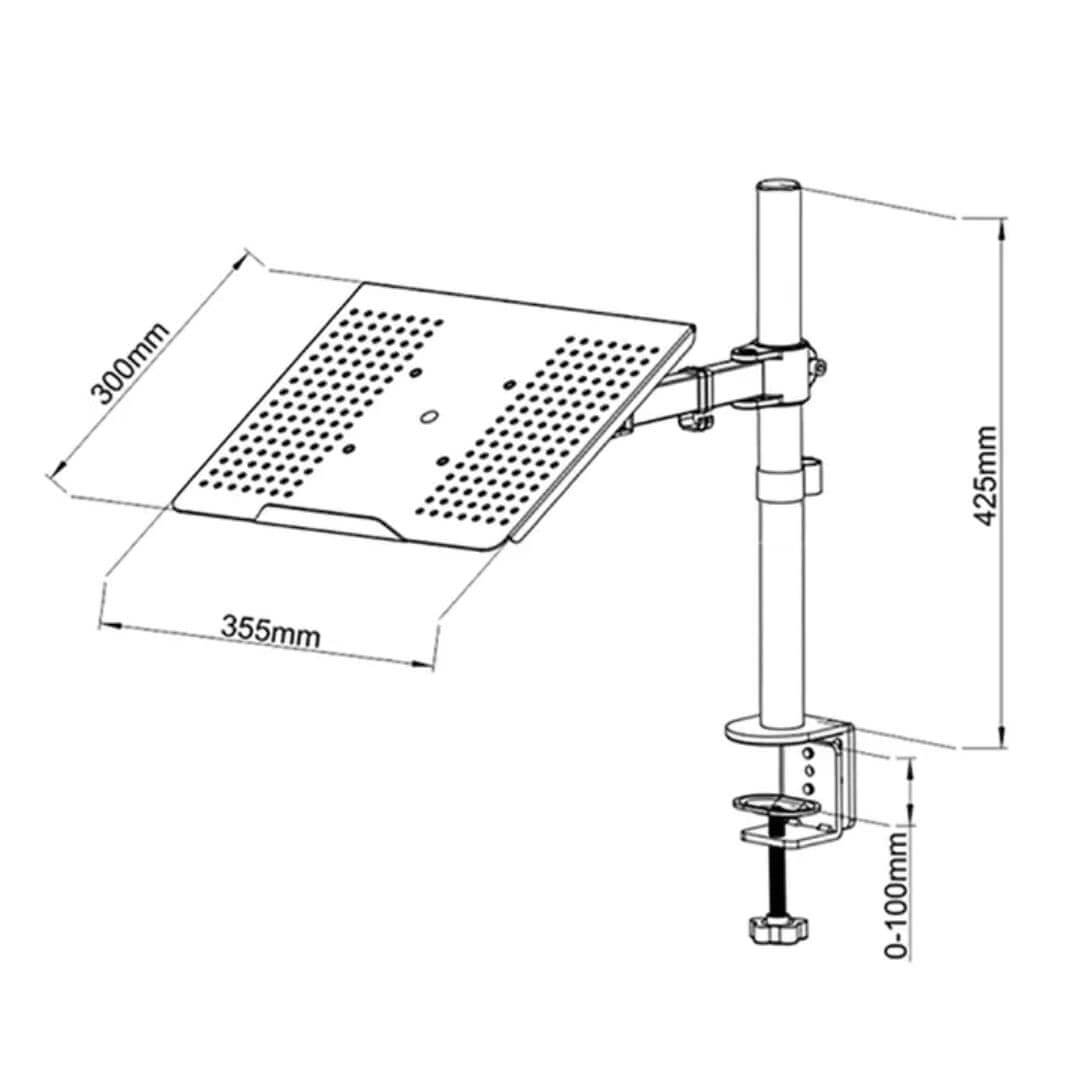 Gadget Wagon Laptop Desk Arm 10-17 inches | Tilt and Extension Universal, free shipping