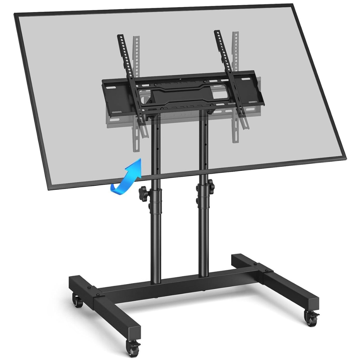 Gadget Wagon Smart Mobile TV Stand with Wheels | Fits 32–75 Inch TVs | Height Adjustable | 50kg Capacity | Office & Home Ready, free shipping