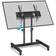 32-75 inches TV Stand Low Height Podium Conference Mobile with Wheels | upto 90 degrees tilt flat view
