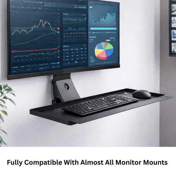 Monitor Wall Keyboard 13-27 Inches Monitor & Keyboard Wall Mount with Cable Management ...