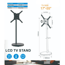 Universal Free-Standing TV Stand for 17–55 Inch Screens | Metal | 90° Rotation | VESA 400×400, free shipping