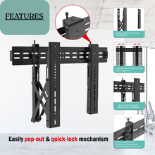 Cast Iron Pop-Out Video Wall Mount for LED TVs (30”–75”),Heavy-Duty, Anti-Theft, Precision Alignment, free shipping
