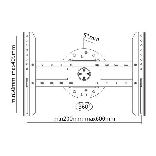 Lumi 360° Rotate Wall Mount for Flat Panel Display| Fit Screen Size:37″-70" free shipping