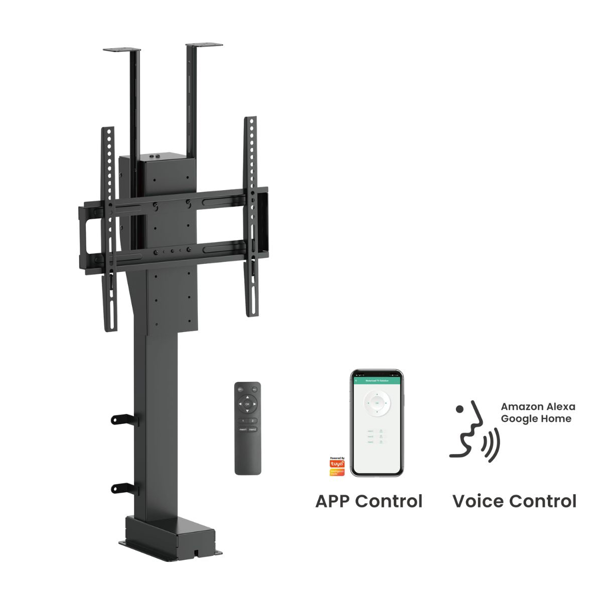 Lumi Smart Motorized TV Lift Stand with 360° Swivel, 32"–55" TVs, Alexa & Google Home Compatible, free shipping