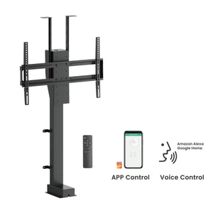 Lumi Smart Motorized TV Lift Stand for 37"–80" Displays, 360° Swivel, Voice & App Control, free shipping