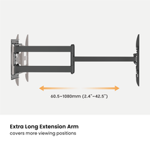 Extra long extension arm for a TV mount 