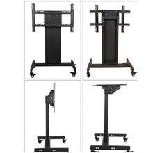 Conference Room Podium TV Cart Stand with wheels 90° Tilt & Height Adjustable