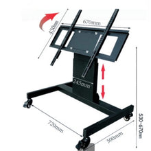 Conference Room Podium TV Cart Stand with wheels 90° Tilt & Height Adjustable