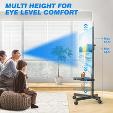 Universal Mobile TV Stand with Wheels for 23–55 Inch TVs|Height Adjustable|VESA 100x100 to 400x400|Up to 40 kg|Black, free shipping