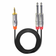 MX EP 3.5mm Stereo Male to Dual 6.35mm Mono Male Cable – 1.5 m,High-Fidelity Audio Splitter for Amplifiers, Hi-Fi & Pro Audio Systems