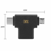 MX 2-in-1 USB 3.0 OTG Adapter, USB-A Female to Micro-USB & Type-C Male, High-Speed Data & Charging,T-Shape Design, free shipping