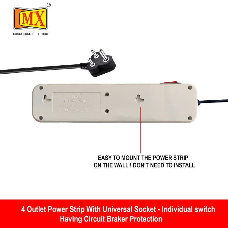 MX 4-Outlet Surge Protector | Master Switch, LED Indicator 3425 Free Shipping
