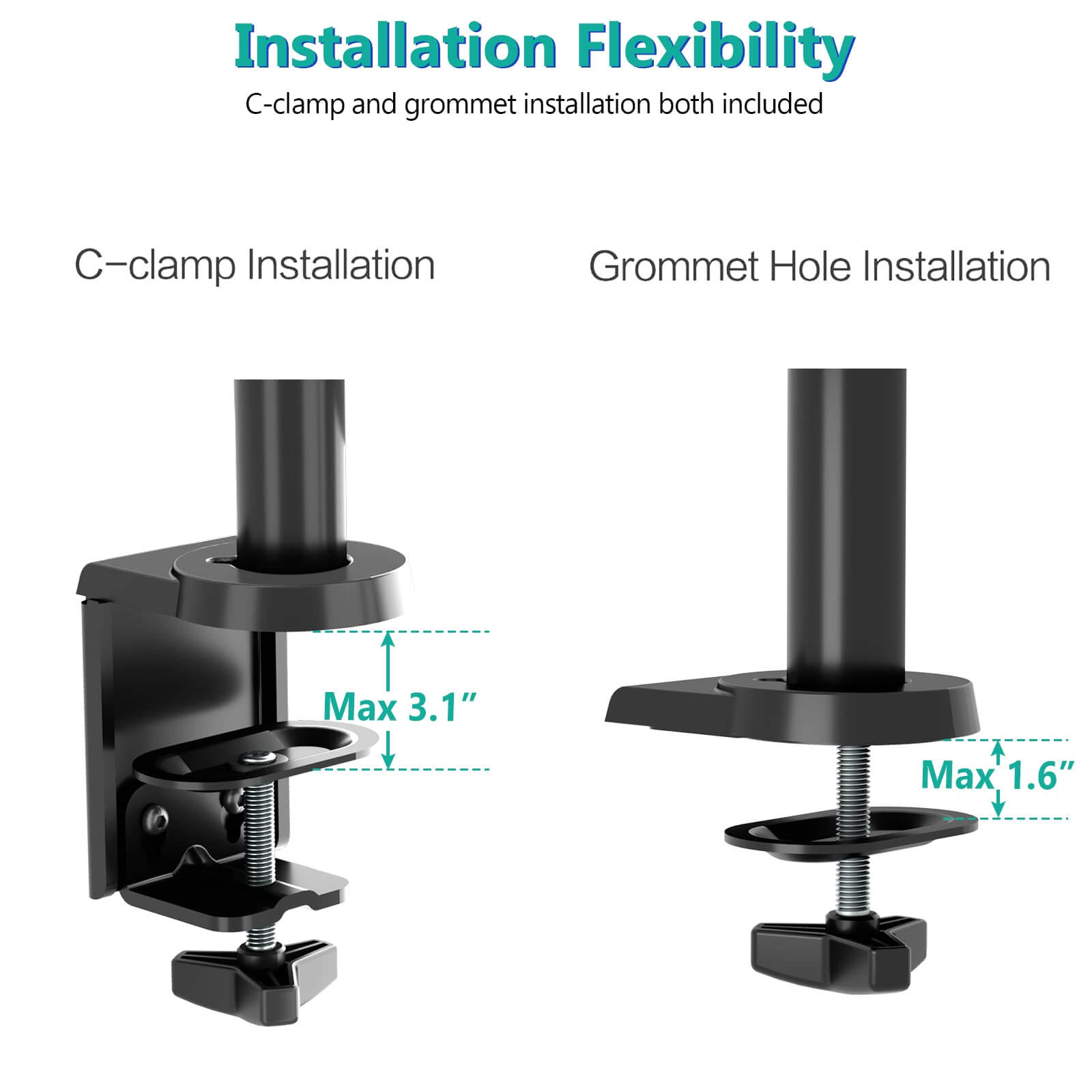 NB 22-45" Gas Spring Monitor Arm w/ 360° Swivel & Tilt | G60 Free Shipping