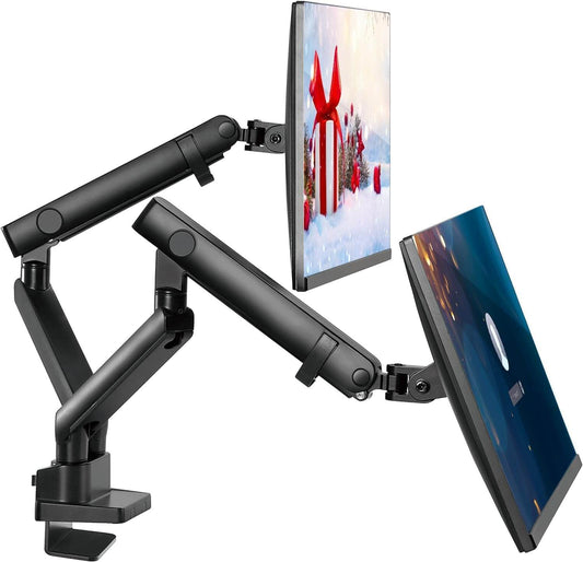 NB 27-34" Gas Spring Dual Monitor Arm w/ 360° Swivel & Tilt G65 Free Shipping